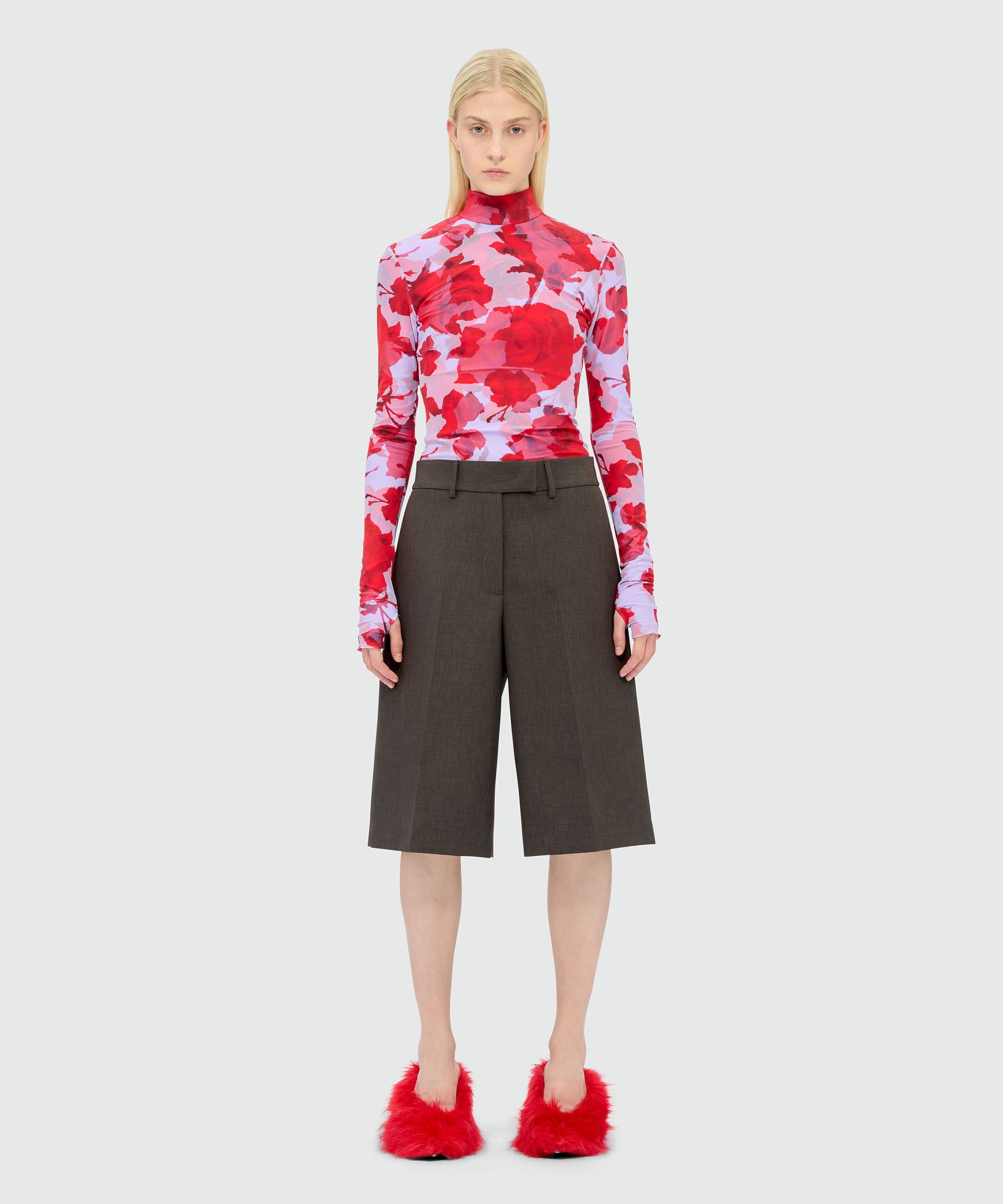 Anthracite twill Bermuda shorts - 2
