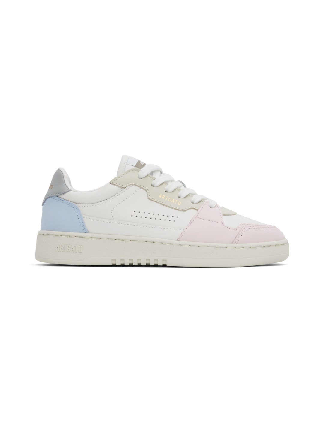 White & Pink Dice Lo Sneakers - 1