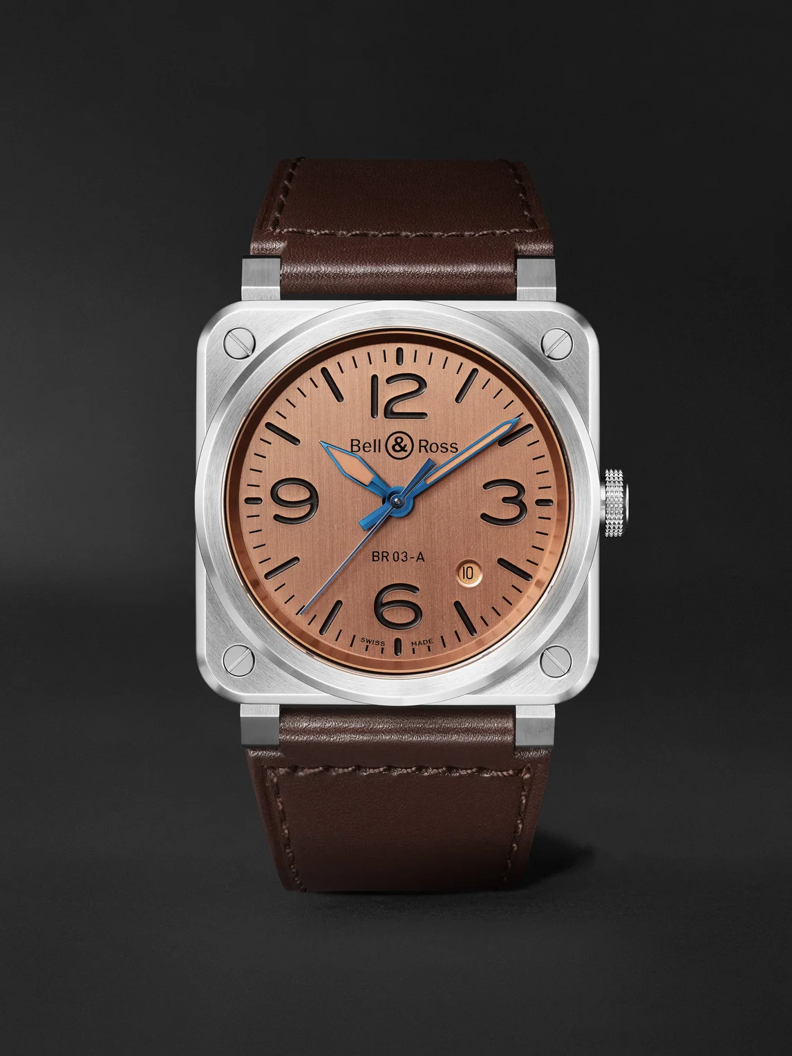 BR 03 Copper Automatic Steel Watch, Ref. BR03A-GB-ST/SCA - 1