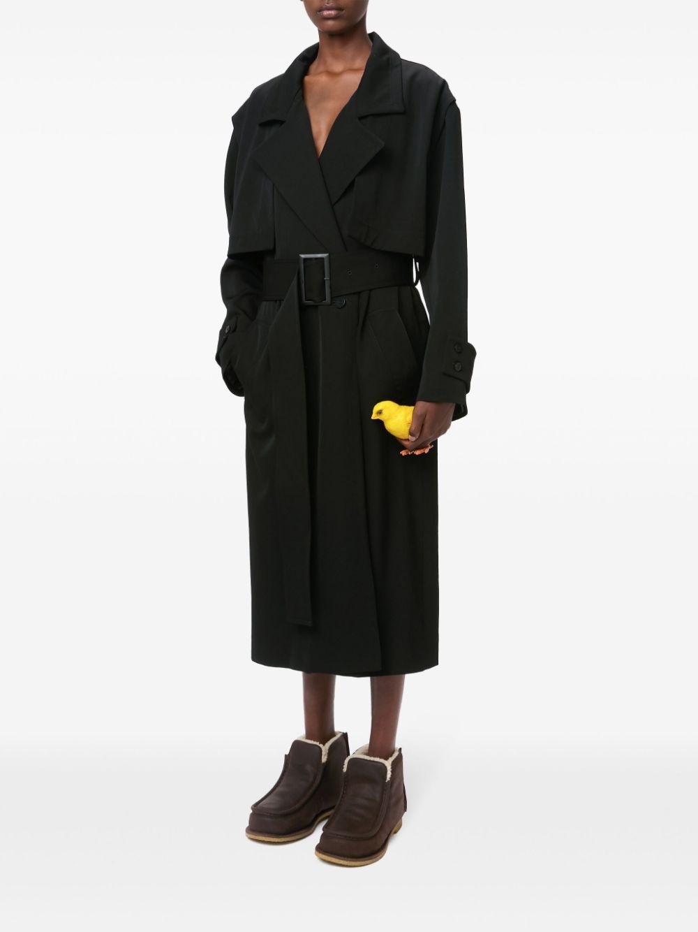 virgin-wool trench coat - 2