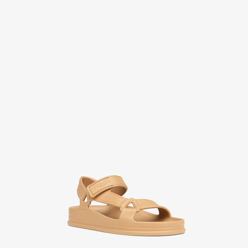 Brown rubber sandals 2