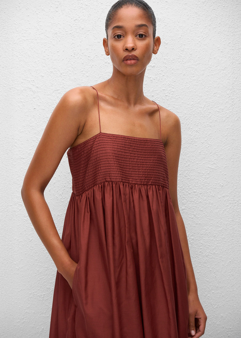 Matteau Empire Pintuck Bodice Dress - Maroc 4