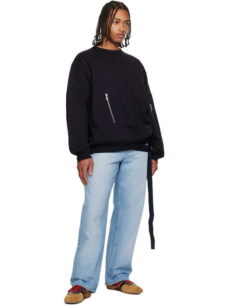 Dries Van Noten Navy Strap Sweatshirt outlook