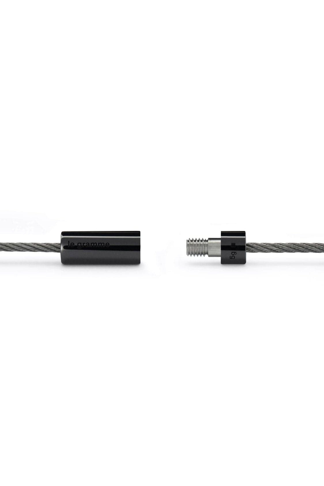 5g Polished Black Cerarmic Cable Bracelet - 3