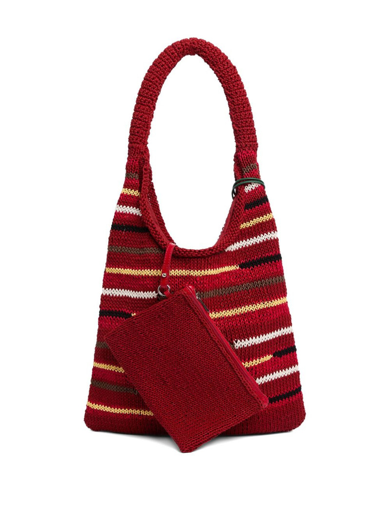 JW Anderson striped knitted shoulder bag outlook