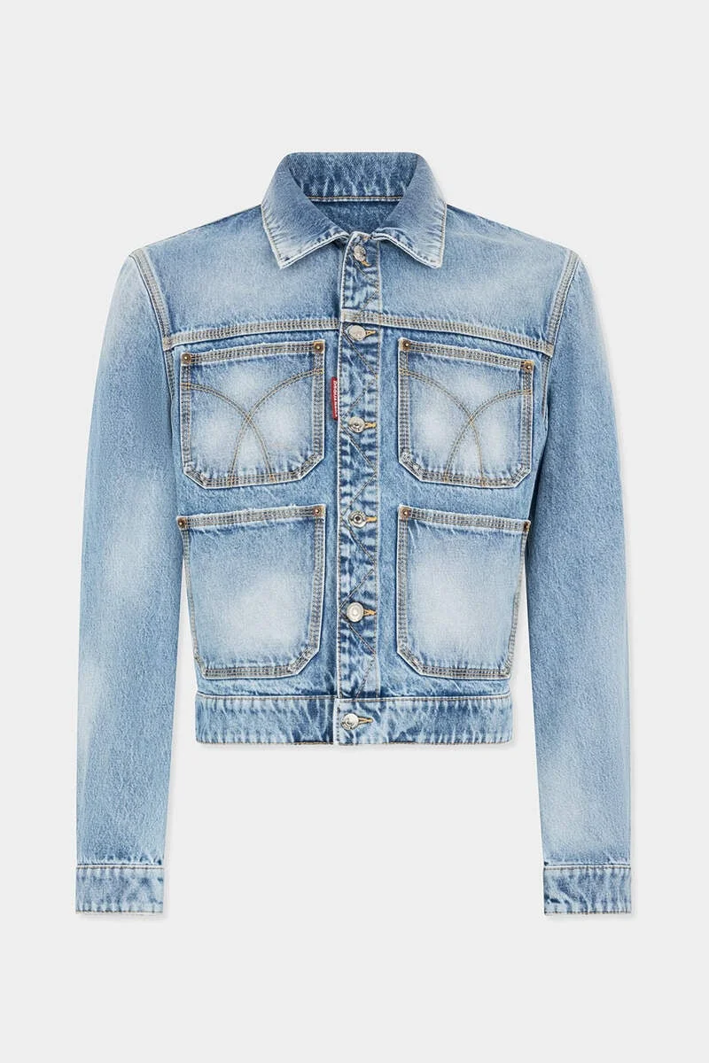 LIGHT DIAGONALE WASH 70'S JEAN JACKET - 1