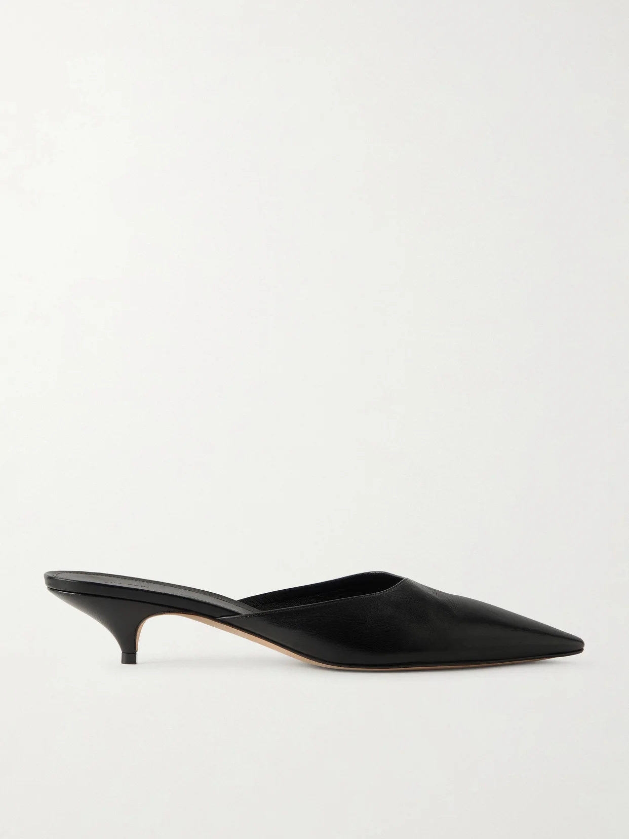 Lisa Polished Leather Mules - 1
