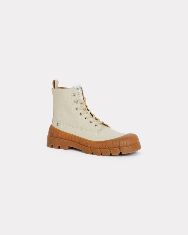 'KENZO-Gobi' lace-up boots in canvas - 1