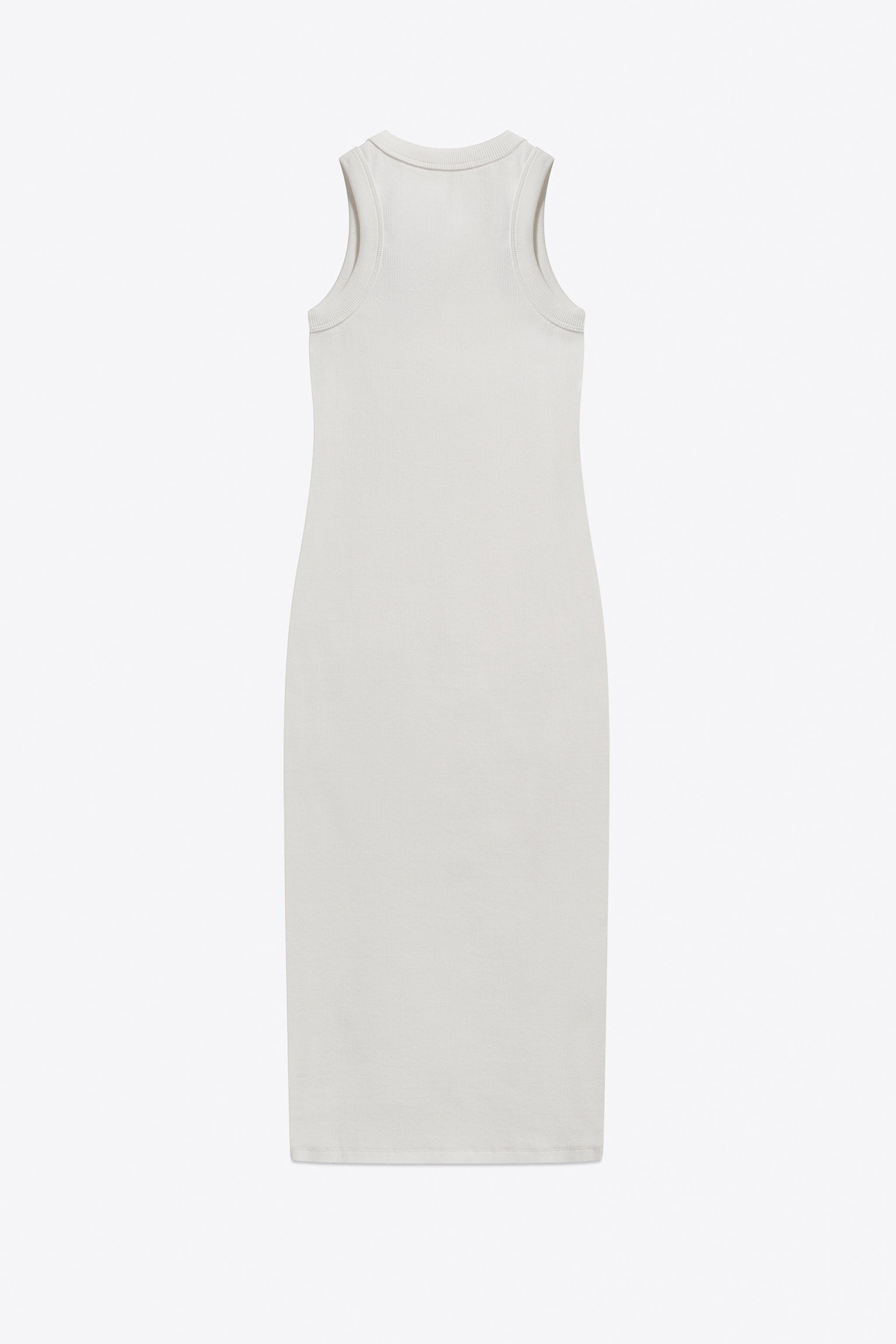 DISTRESSED CRYSTAL RIBBED KNIT MIDI TANK DRESS - 2