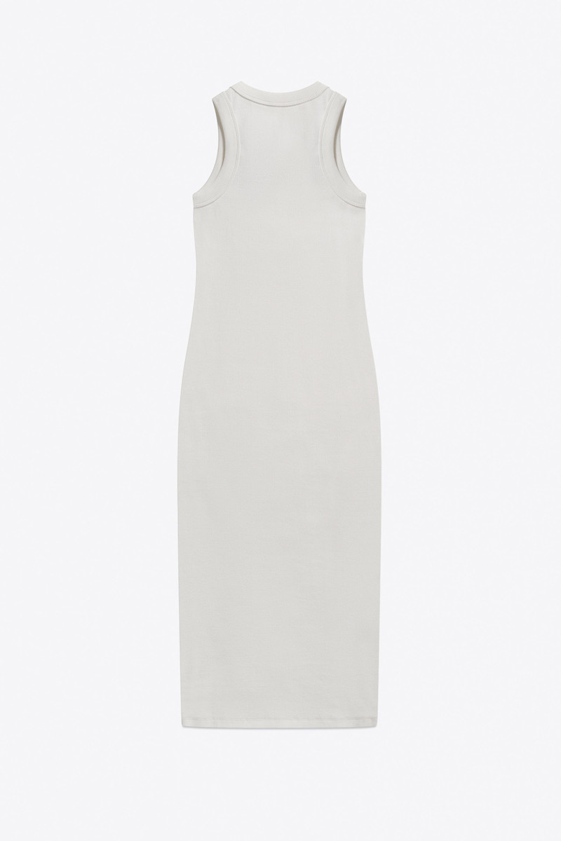 AREA DISTRESSED CRYSTAL RIBBED KNIT MIDI TANK DRESS outlook
