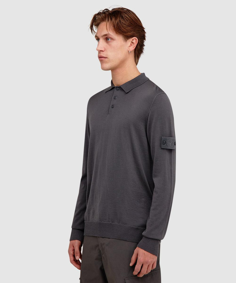 Stone Island Ghost wool polo knit sweater outlook