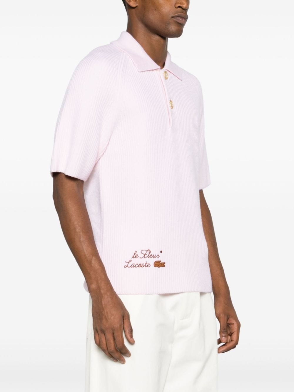 x le FLEUR wool polo shirt - 4
