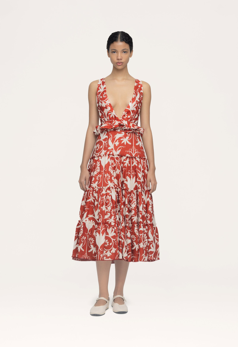 Agua by Agua Bendita Lago Maiz Midi Dress outlook