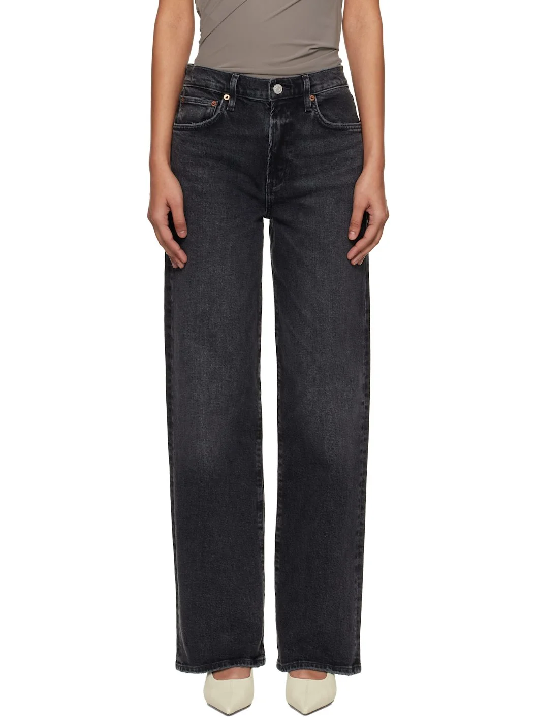 Black Harper Straight Comfort Stretch Jeans - 1