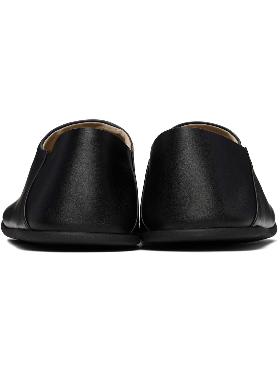 Black Big Bootie Mule Loafers - 2