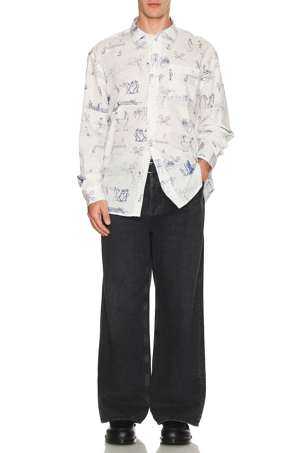 Printed Poplin Shirt - 4