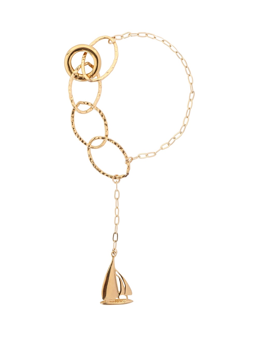 CHAIN AND BOAT CHARM BRACELET - 1