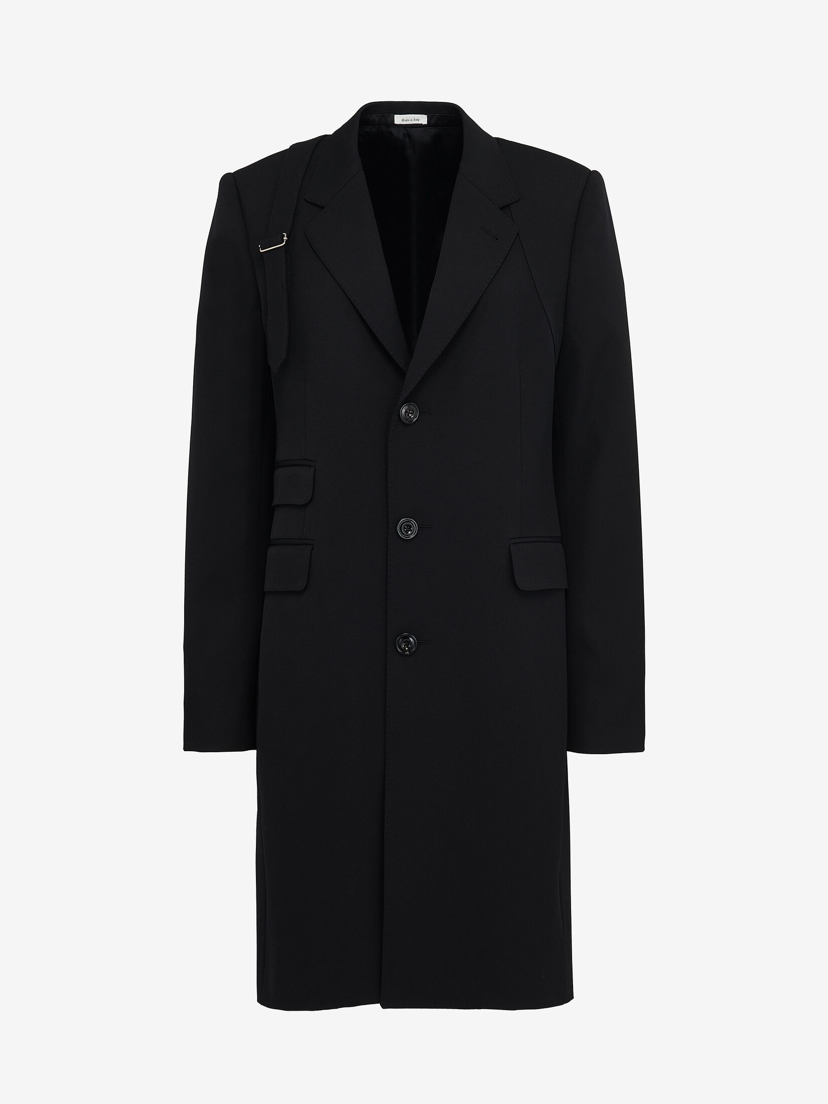 Men's McQueen Harness Coat in Black - 1