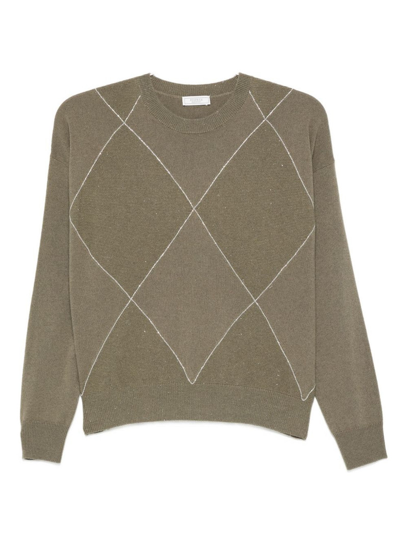 diamond-pattern sweater 1