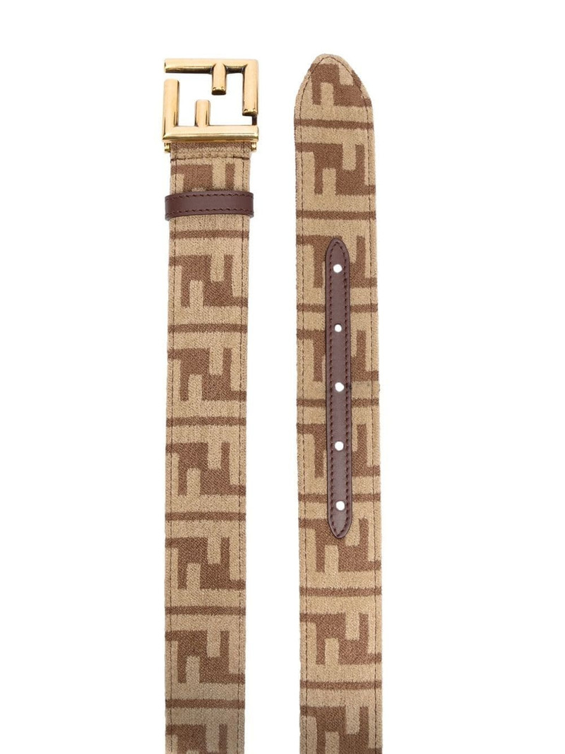FENDI logo-jacquard canvas belt outlook