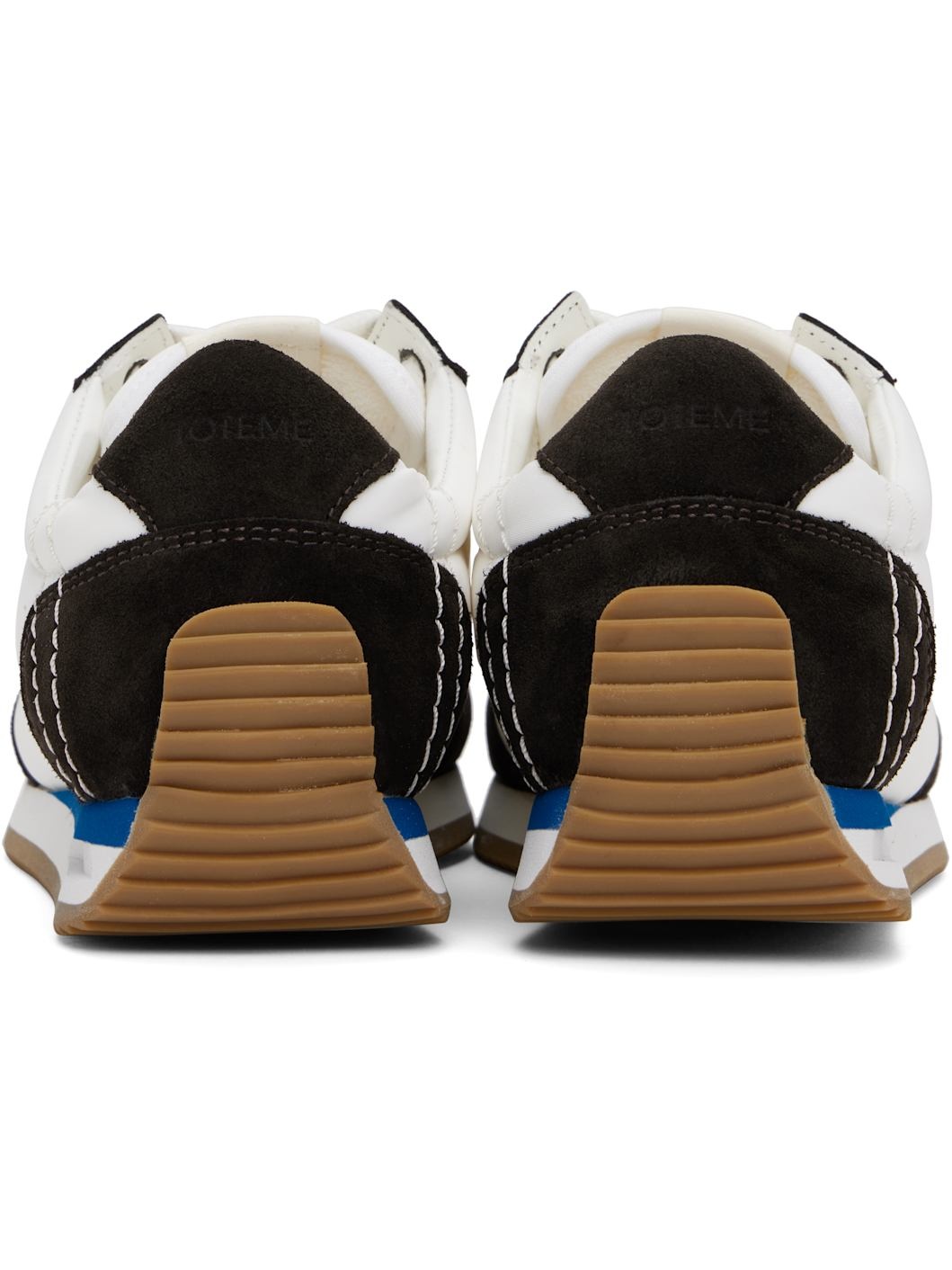 White & Brown Sport Sneakers - 2