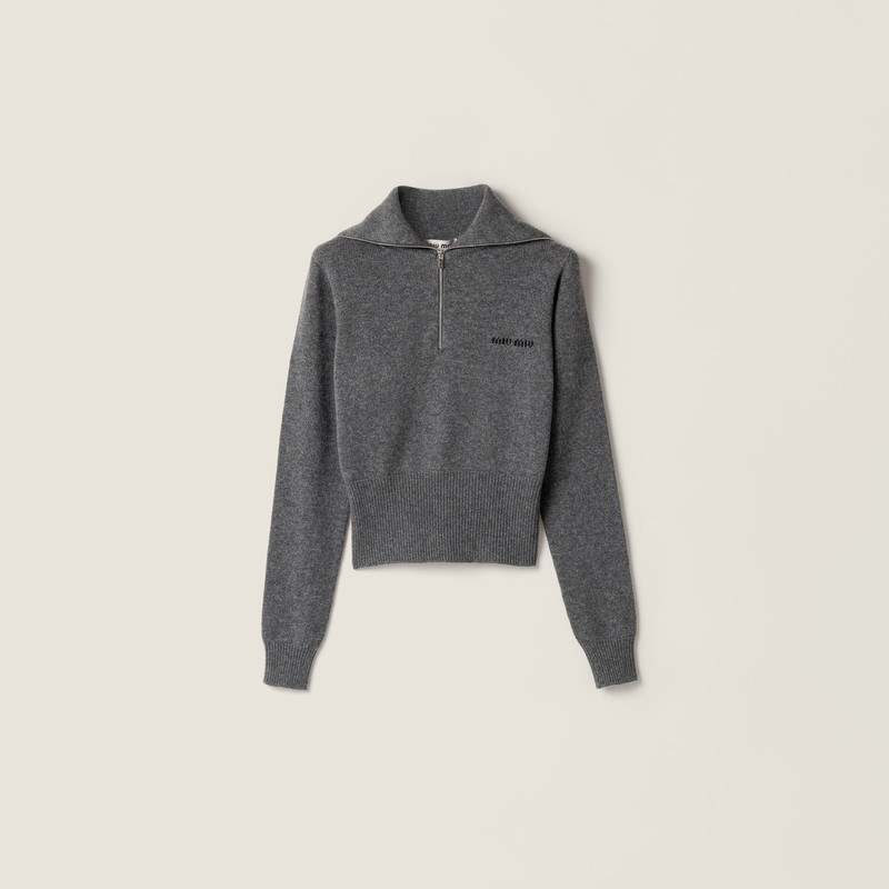 Cashmere half-zipper sweater 1