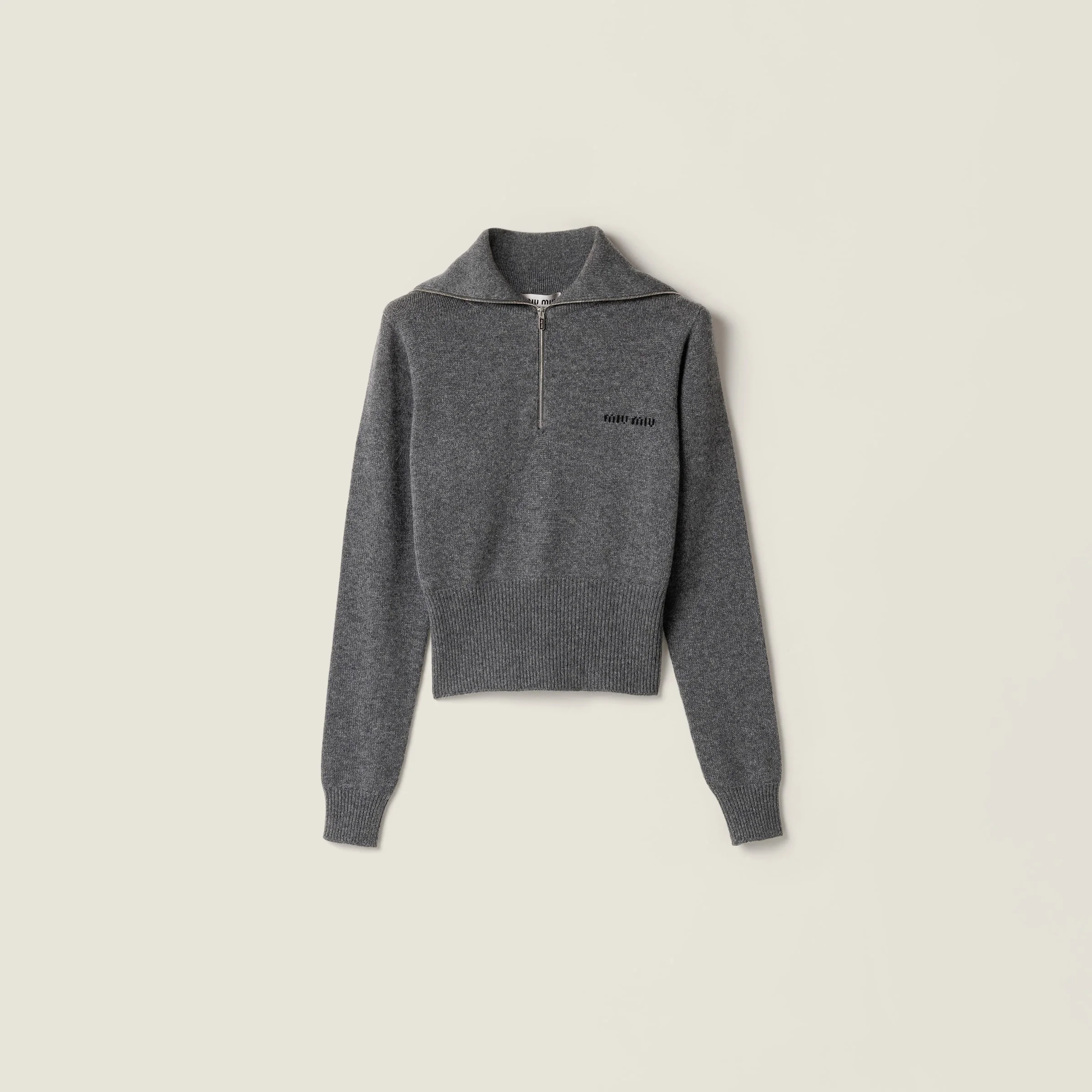 Cashmere half-zipper sweater - 1