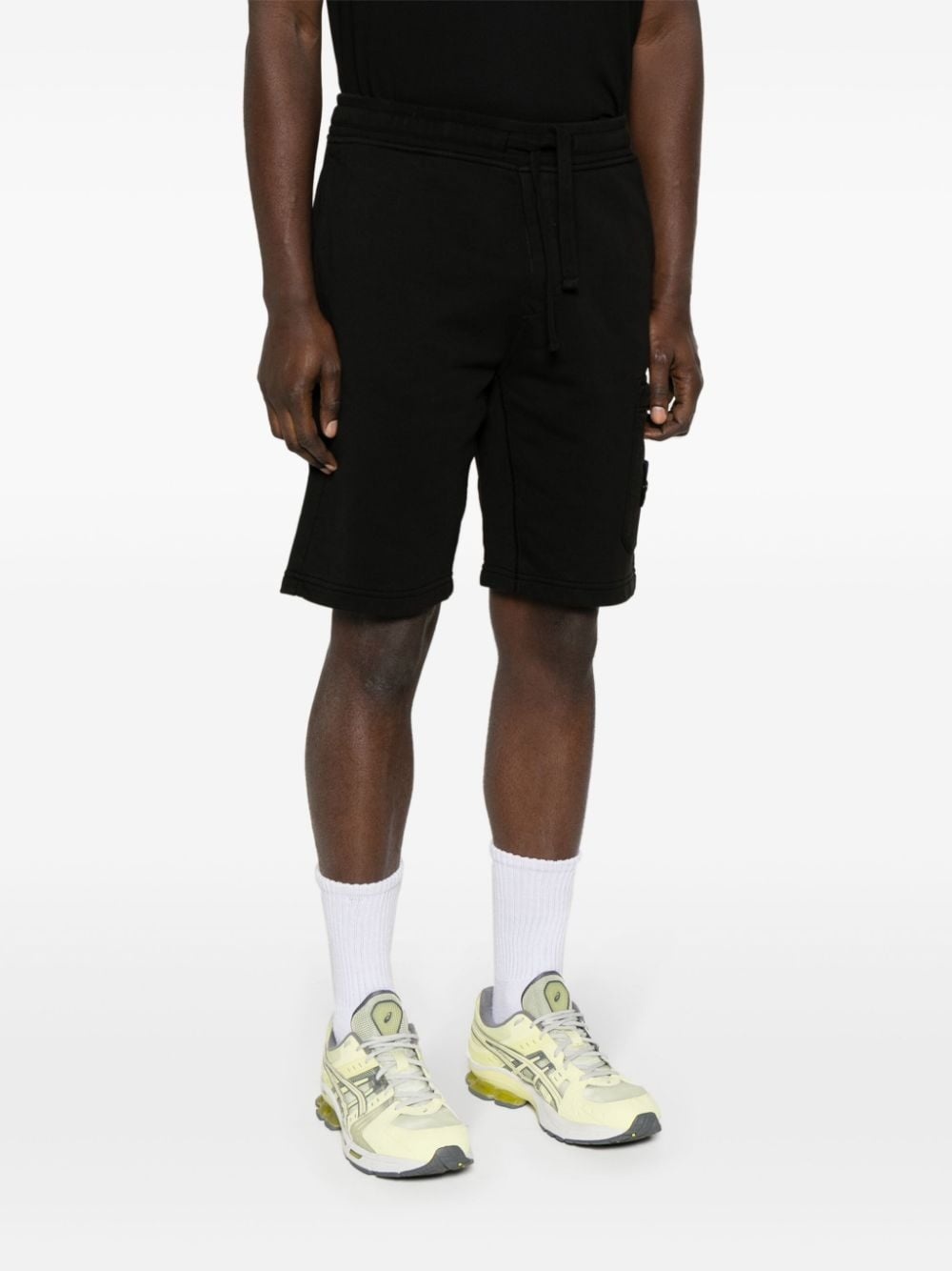 Compass-badge cotton track shorts - 3