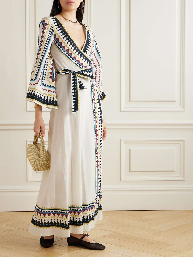 La DoubleJ Printed cotton maxi wrap dress outlook