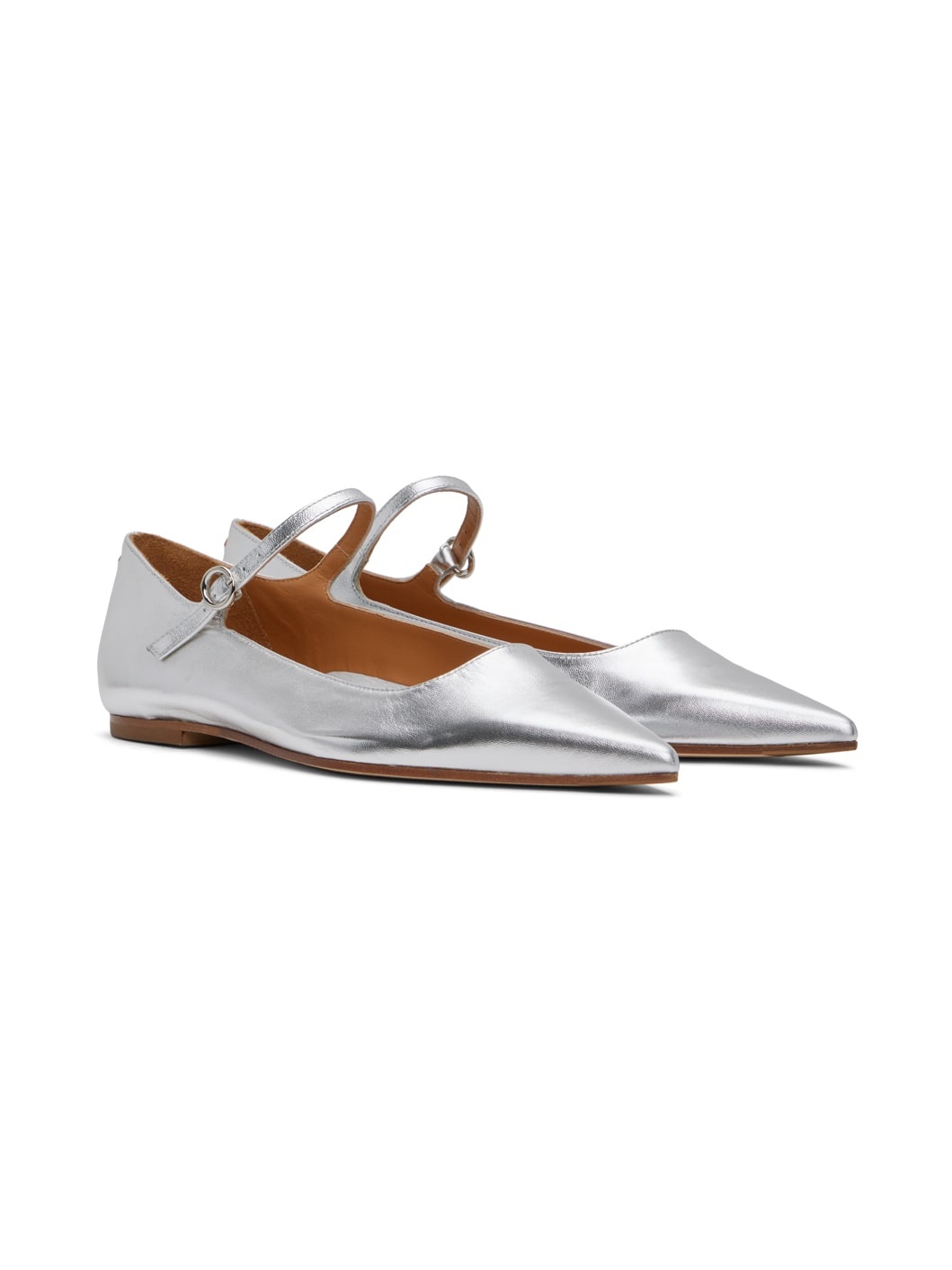 Silver Cleo Ballerina Flats - 4