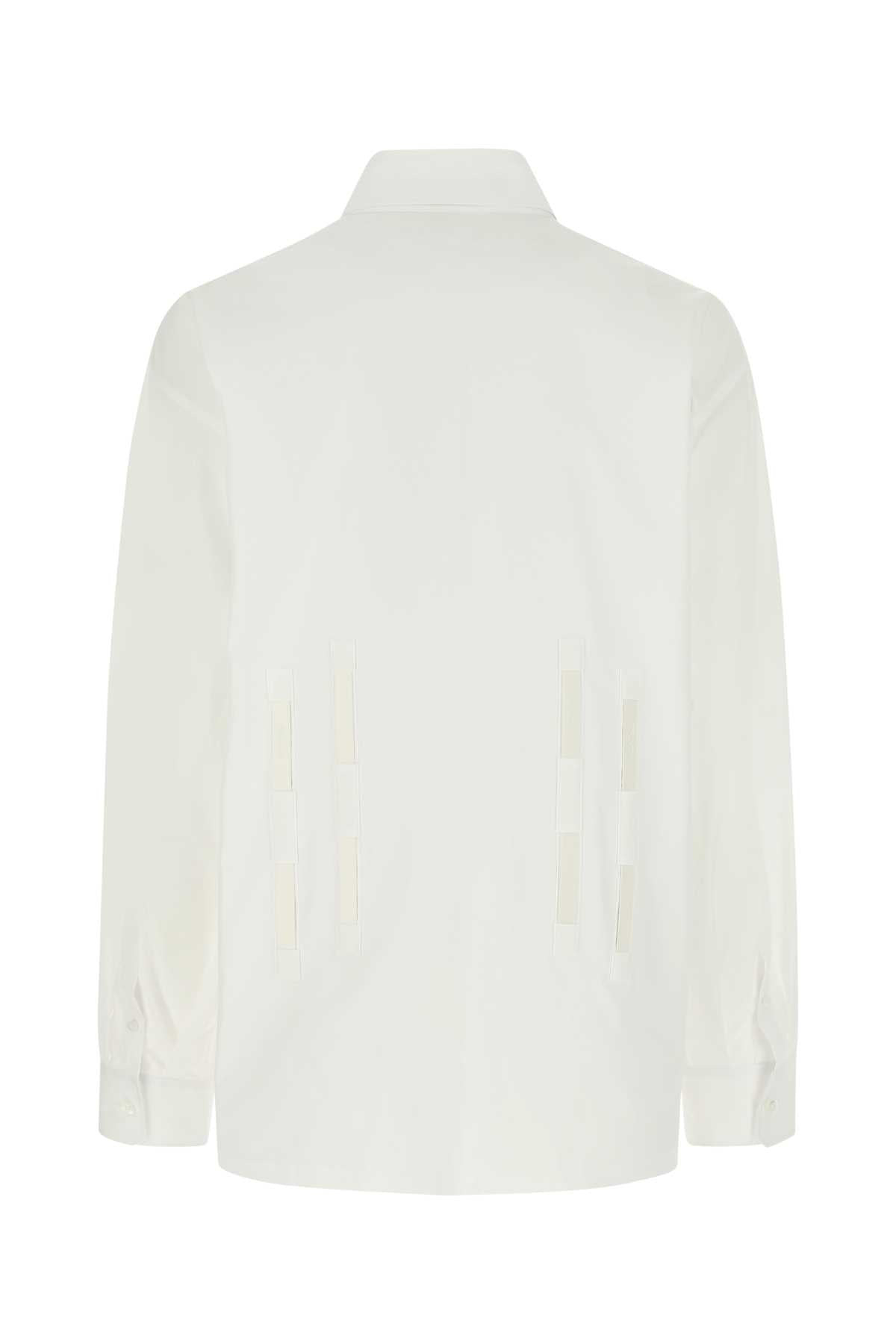 Prada Women White Poplin Oversize Shirt - 2
