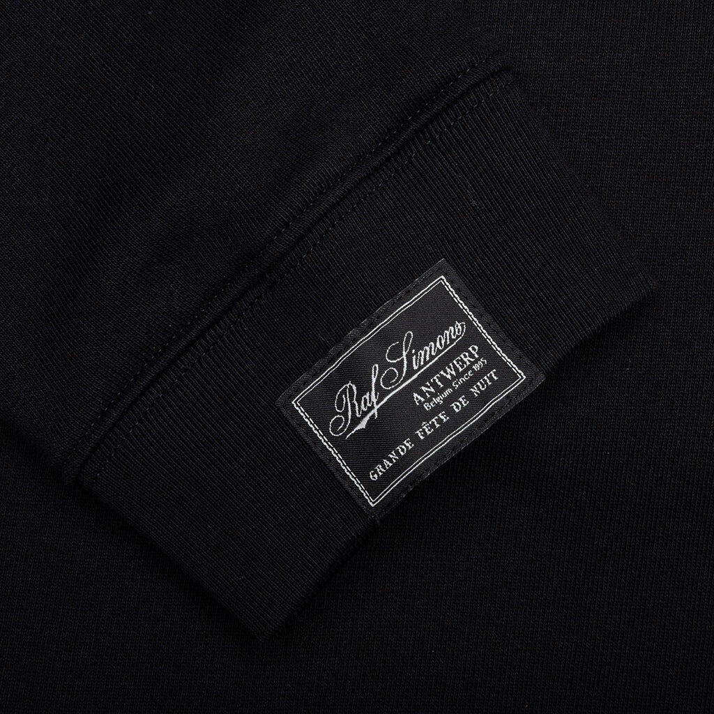 REGULAR FIT HOODIE DIE CAST PRINT - BLACK - 5