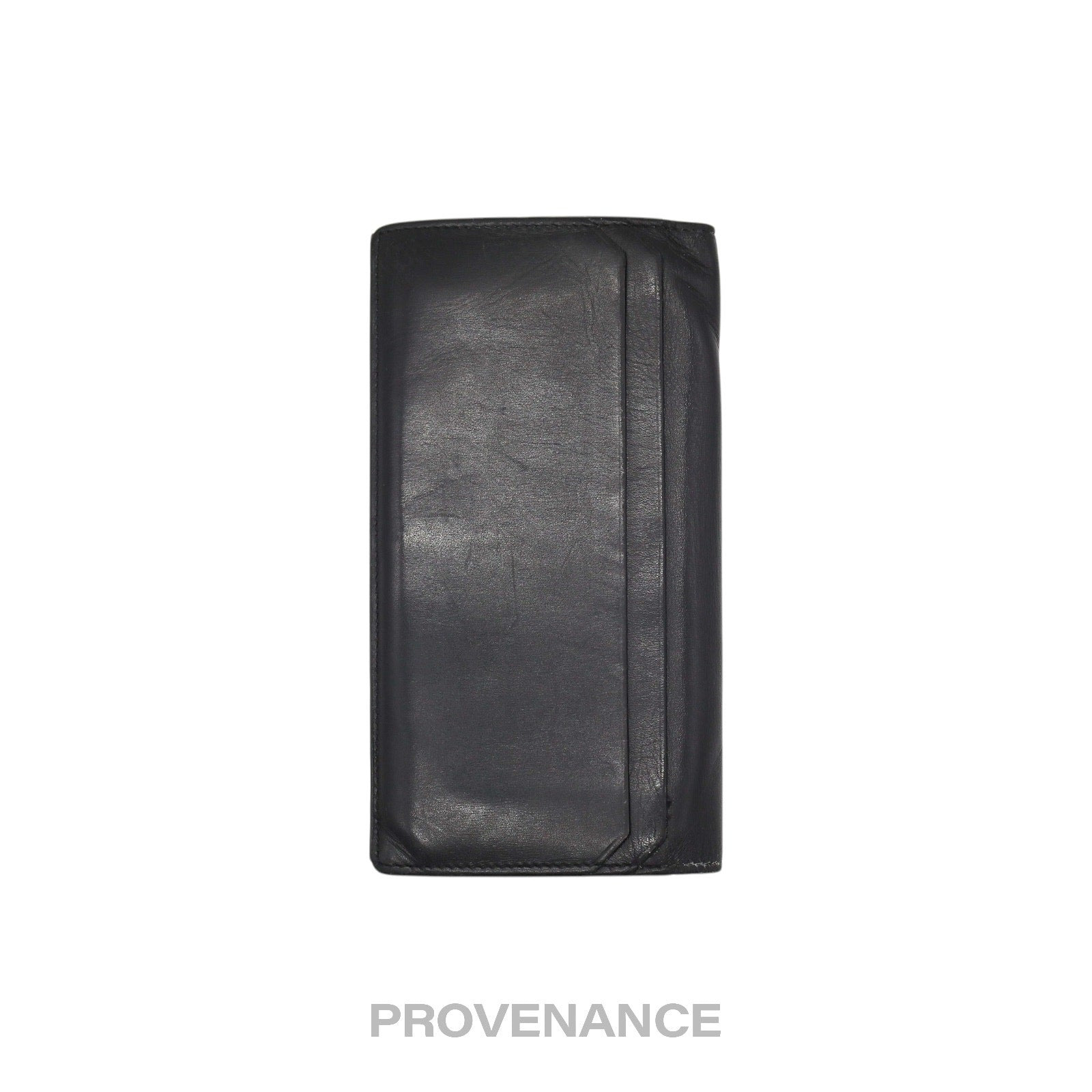 Saint Laurent Paris SLP Long Wallet - Black Calfskin Leather - 2