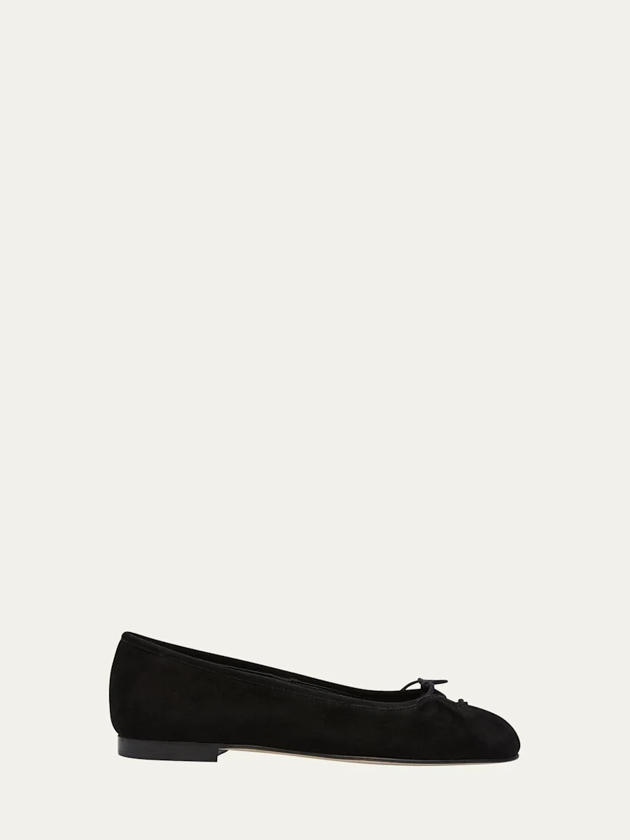 Veralli Suede Bow Ballerina Flats - 1