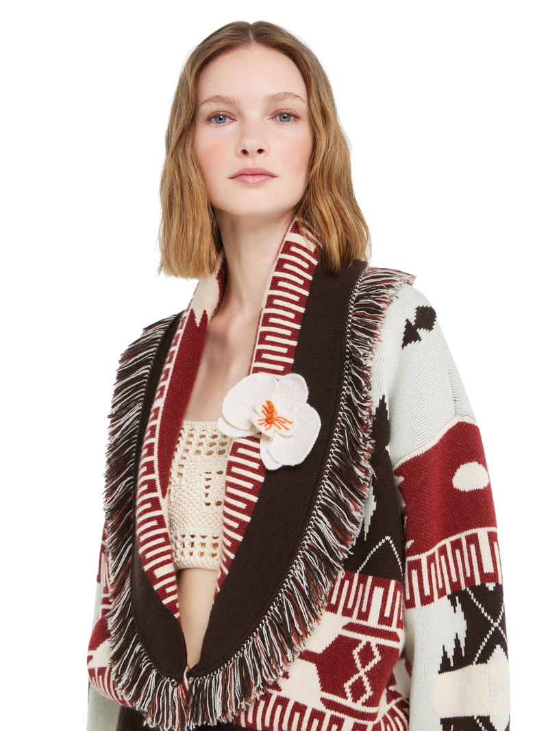 Alanui Orchid Embroidered Brooch outlook