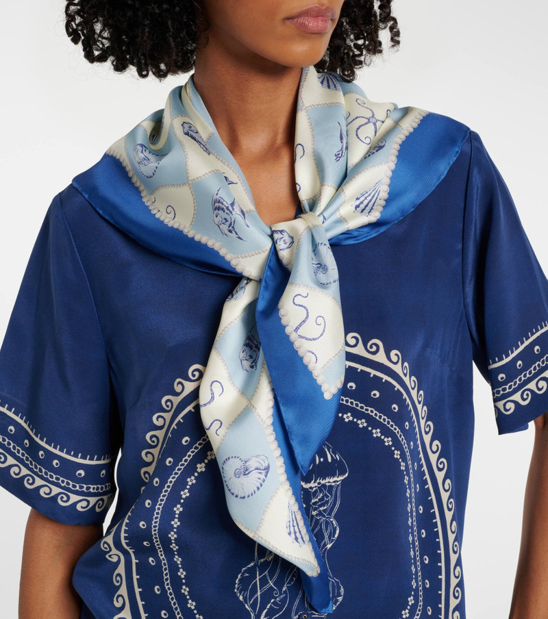 ALÉMAIS Pia printed silk scarf outlook