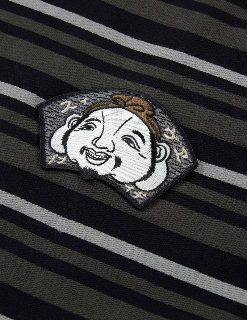 BADGES AND BRUSHSTROKE DAICOCK PRINT LOOSE FIT T-SHIRT 8