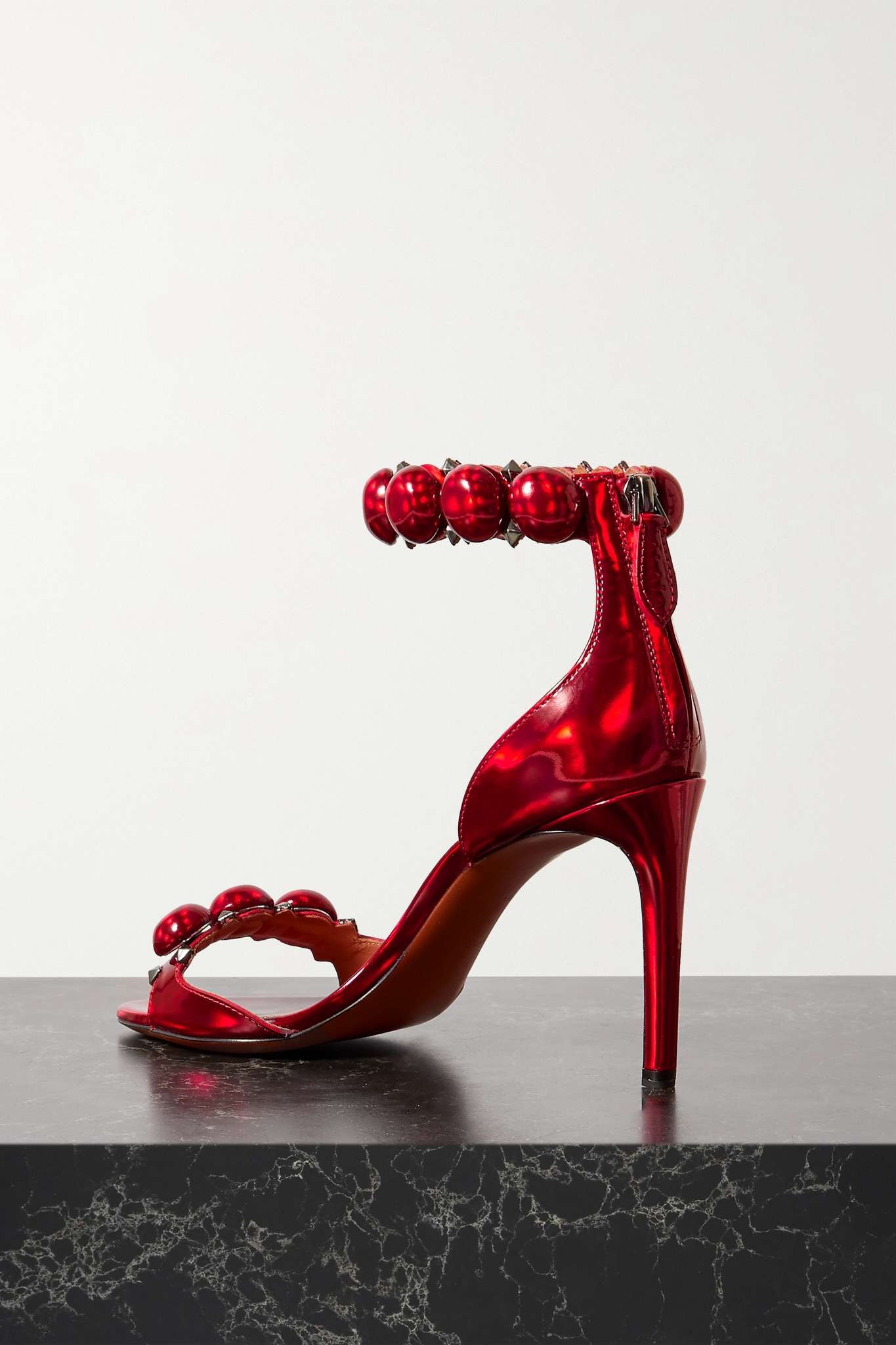 La Bombe 90 studded suede sandals - 3