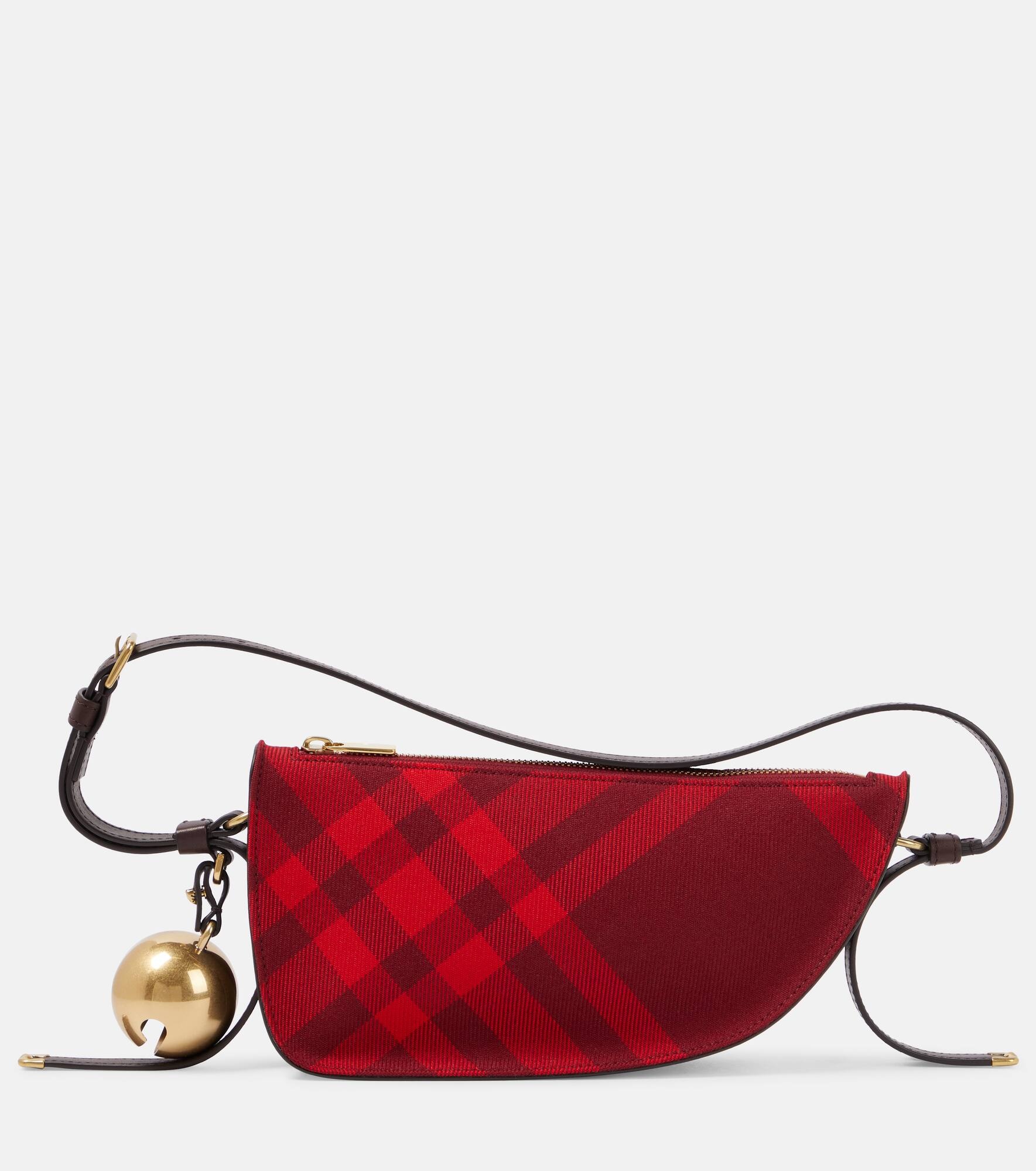Shield Mini Burberry Check shoulder bag - 1