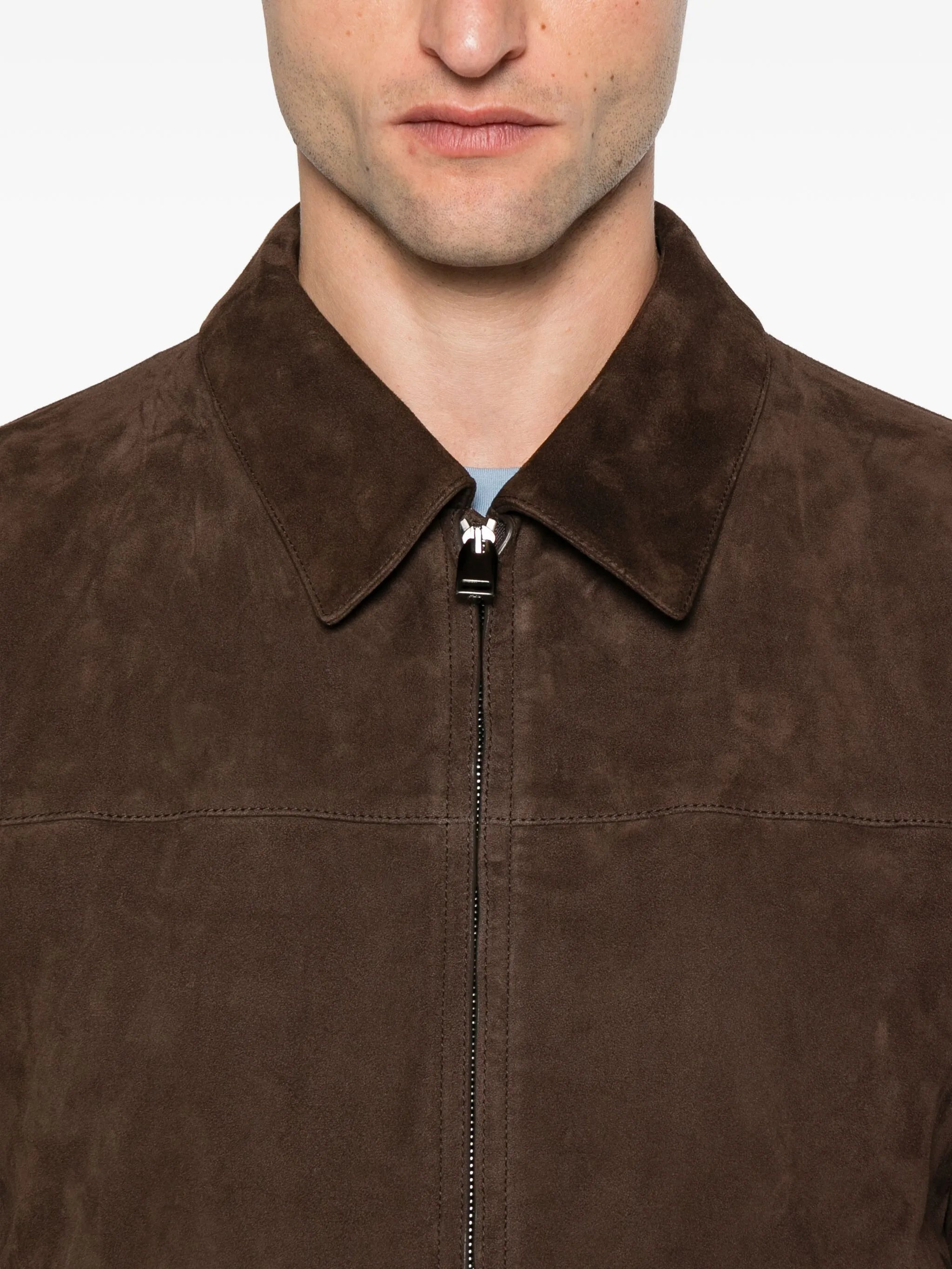 Brioni Zip-front Suede Jacket - 2