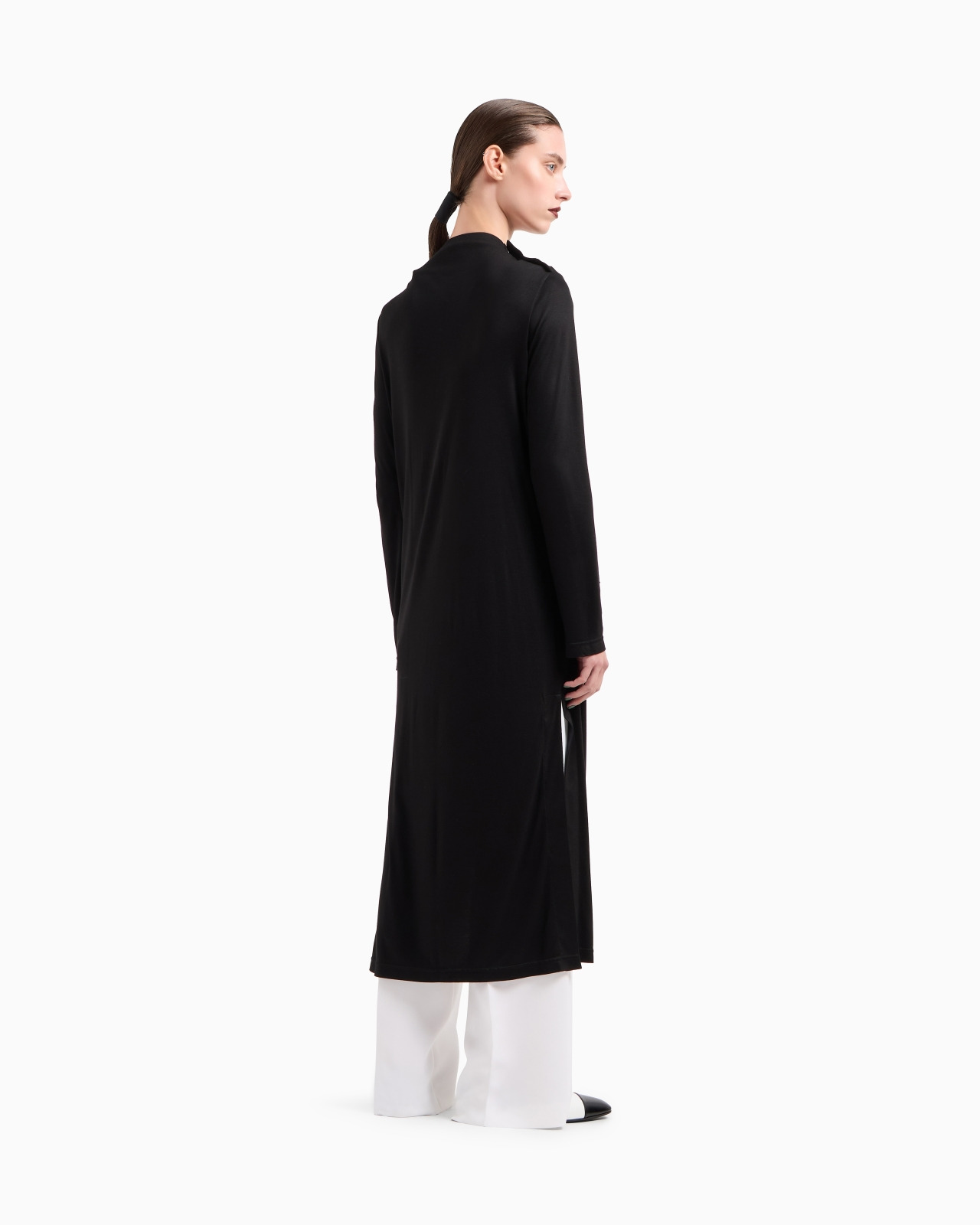 TWIN-SET WITH LONG CARDIGAN AND TOP IN VISCOSE JERSEY - 3
