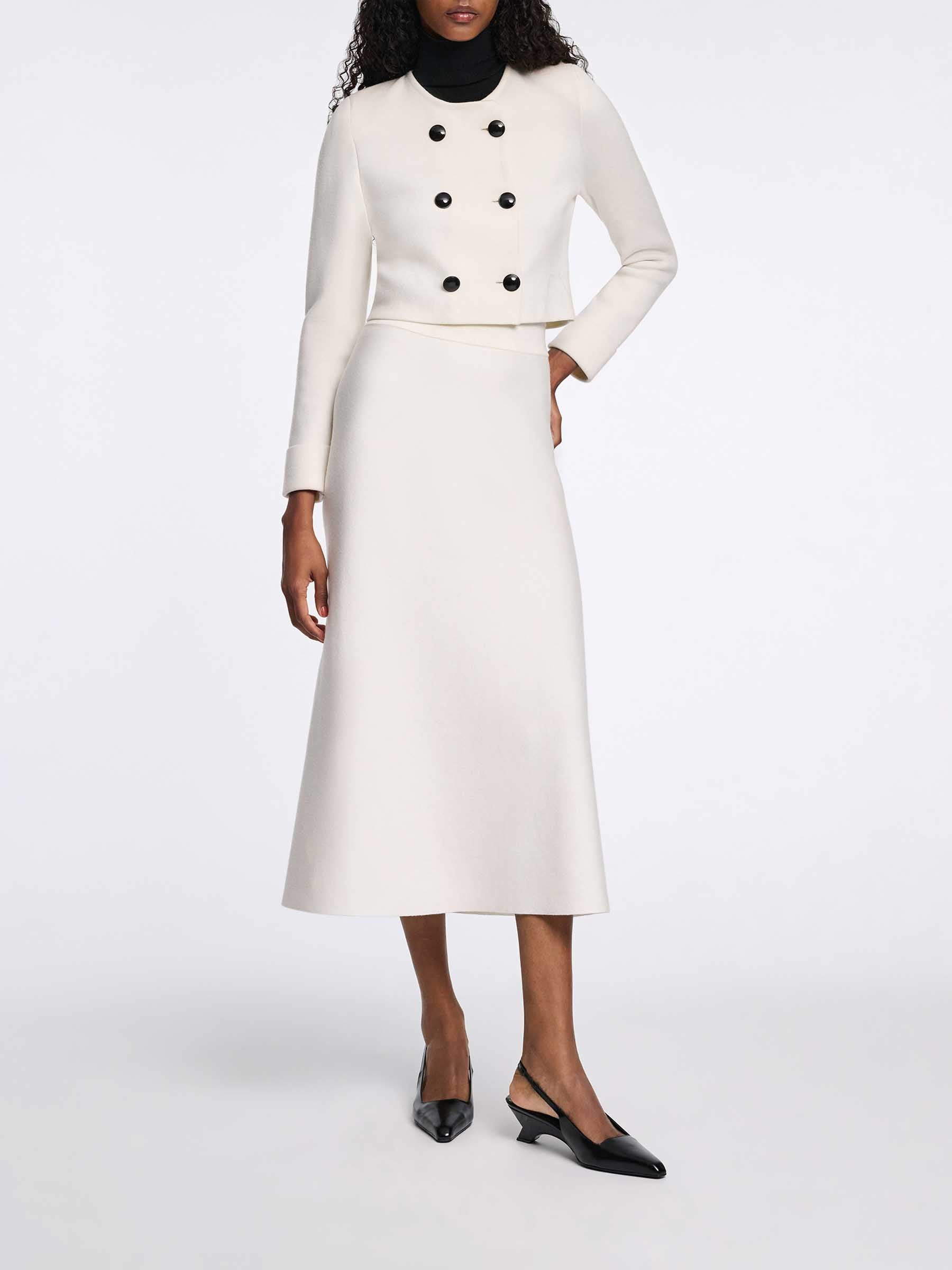 MIDI WOOL SKIRT - 2