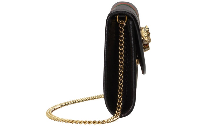 (WMNS) Gucci Rajah SeriesClutch Chain Single Shoulder Bag mini Black 573797-0OLHX-8389 - 4