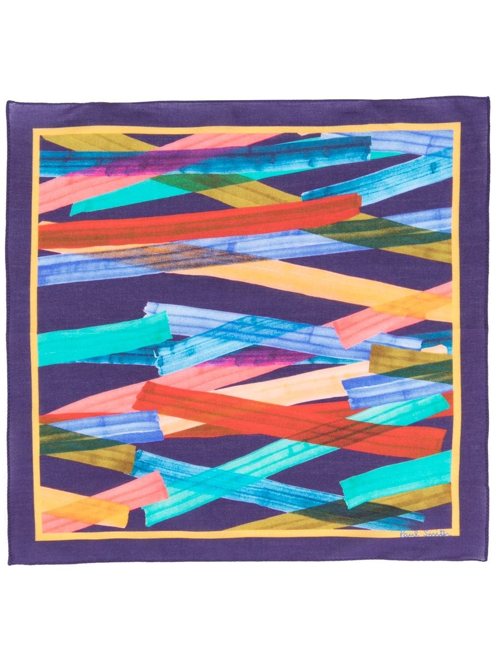 paint stroke print square scarf - 2