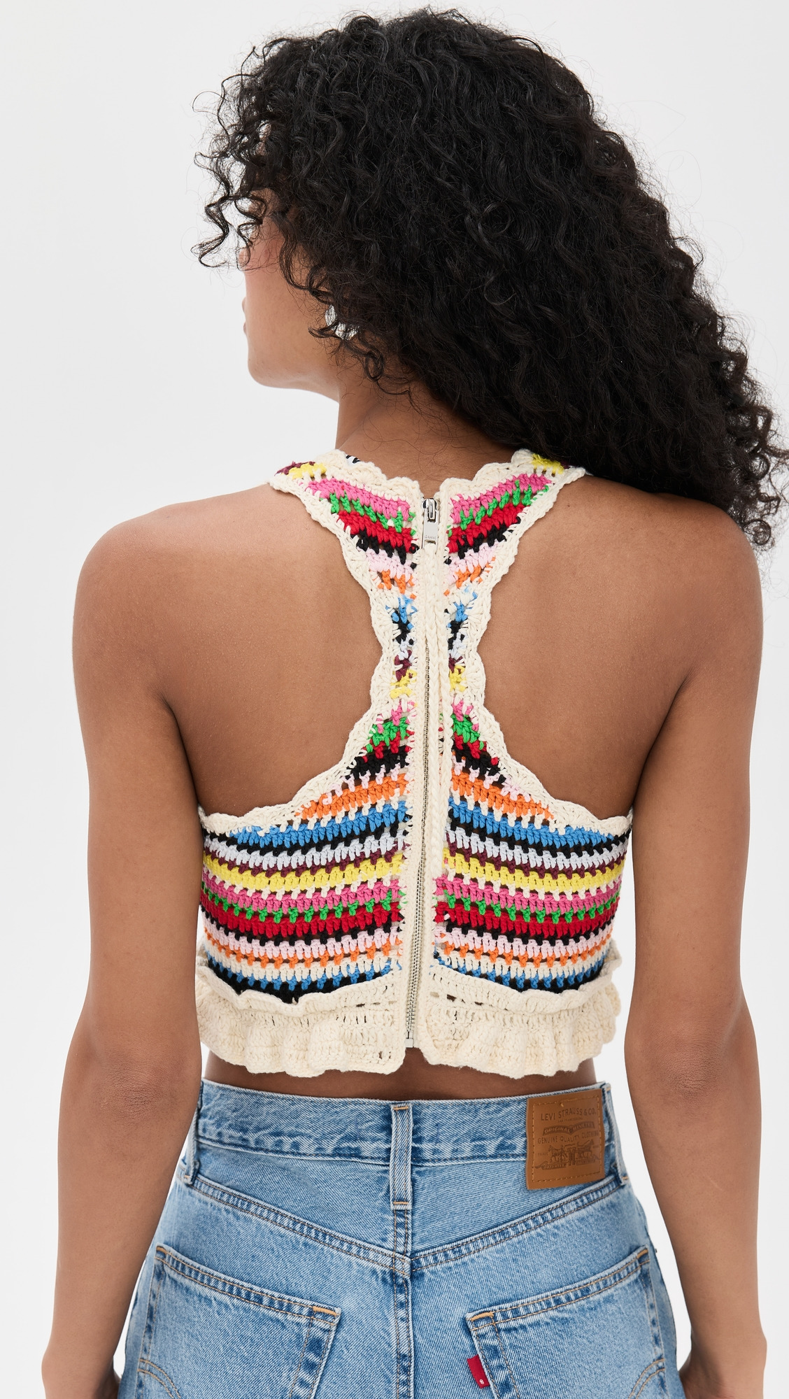 Cotton Crochet Frill Top - 2