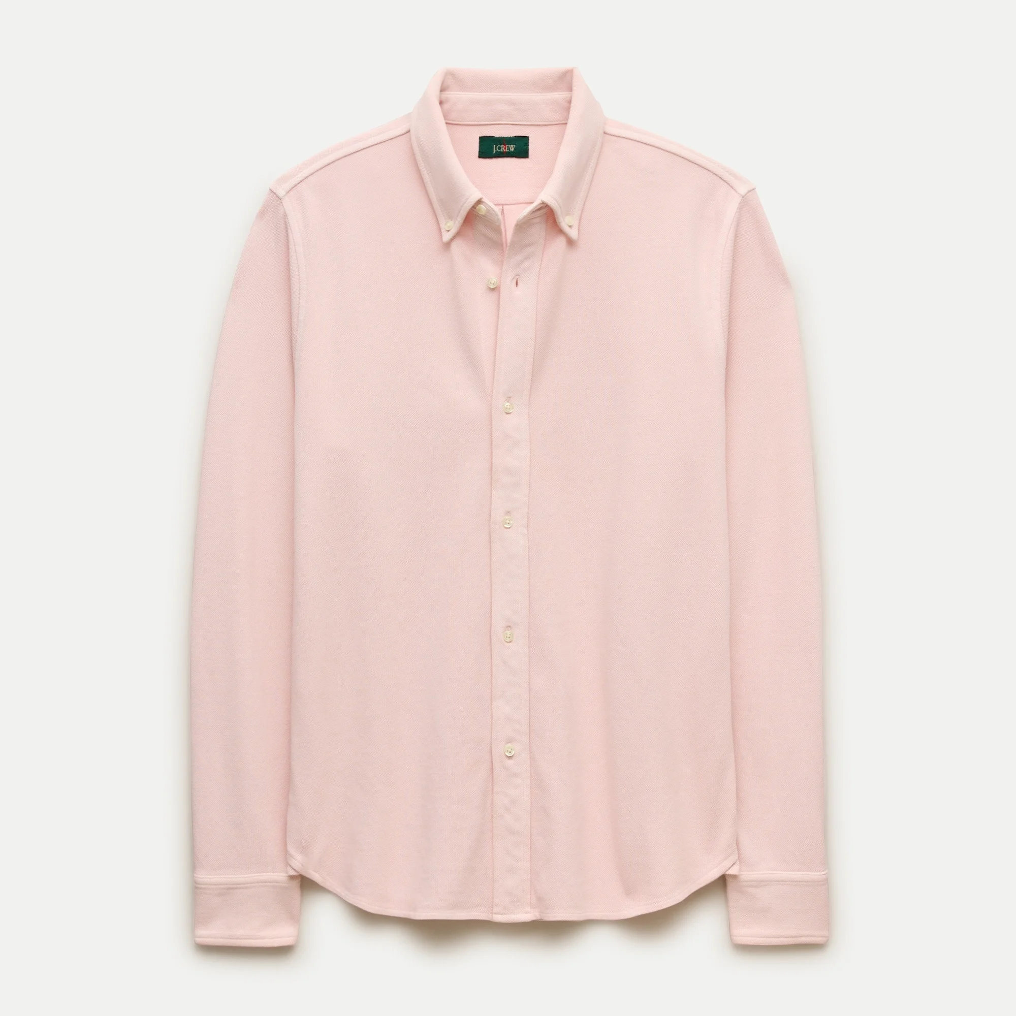 Washed piqué button-down shirt - 1