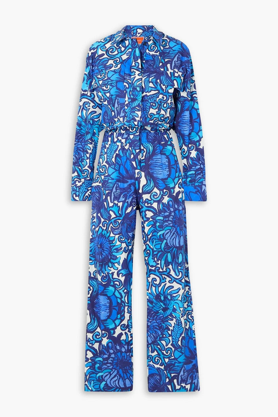 Aviator floral-print cotton-poplin jumpsuit - 1
