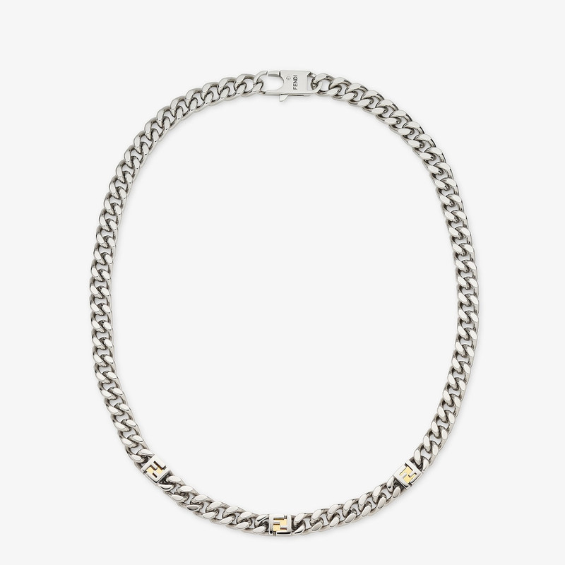FF Cube Necklace Gold and silver-colored necklace 1