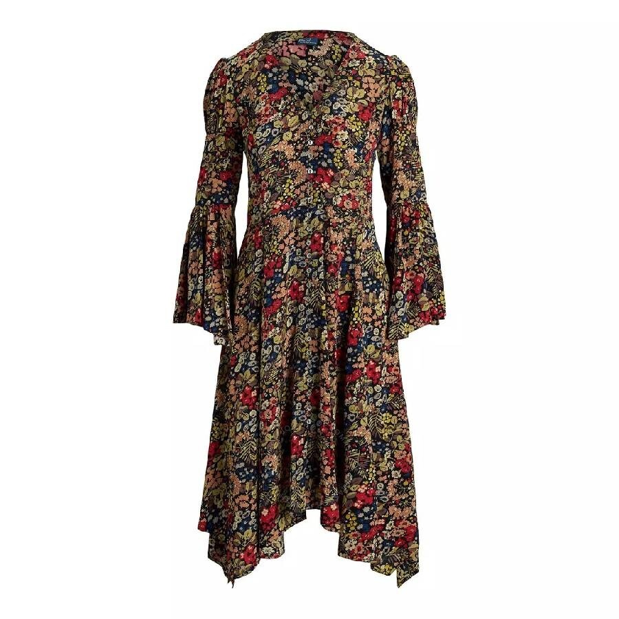 Polo Ralph Lauren - Polo Ralph Lauren Floral Pattern V-Neck Dress - 2