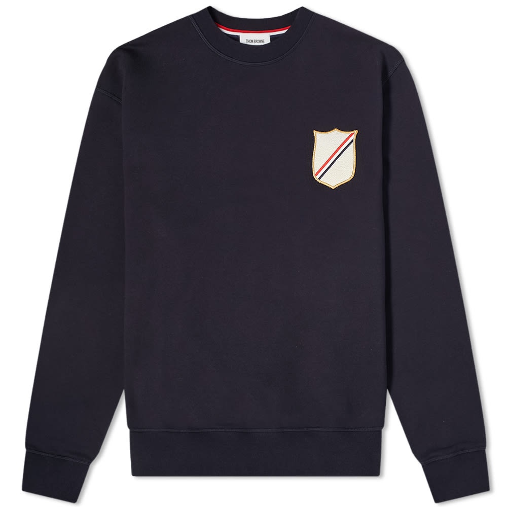 Thom Browne Embroidered Crest Patch Sweat - 1